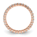 14k Rose Gold Polished Shared Prong 1/2 carat Diamond Complete Eternity Band