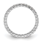 14k White Gold Polished Shared Prong 1/2 carat Diamond Complete Eternity Band
