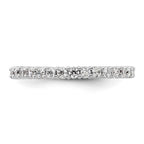 14k White Gold Polished Shared Prong 1/2 carat Diamond Complete Eternity Band