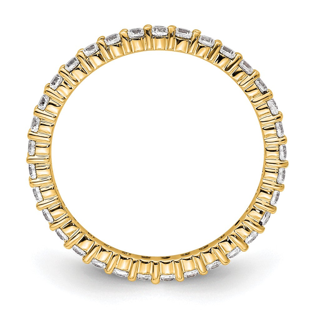 14k Polished Shared Prong 1/2 carat Diamond Complete Eternity Band