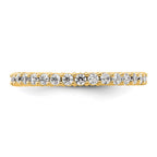 14k Polished Shared Prong 1/2 carat Diamond Complete Eternity Band