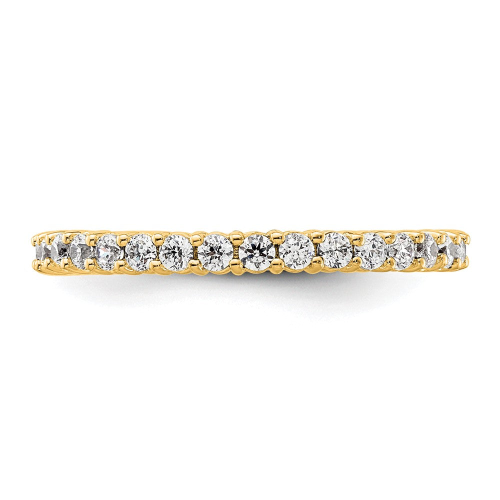 14k Polished Shared Prong 1/2 carat Diamond Complete Eternity Band