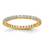 14k Polished Shared Prong 1/2 carat Diamond Complete Eternity Band