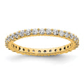 14k Polished Shared Prong 1/2 carat Diamond Complete Eternity Band