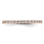 14k Rose Gold Polished Shared Prong 1/2 carat Diamond Complete Eternity Band