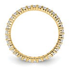 14k Polished Shared Prong 1/2 carat Diamond Complete Eternity Band