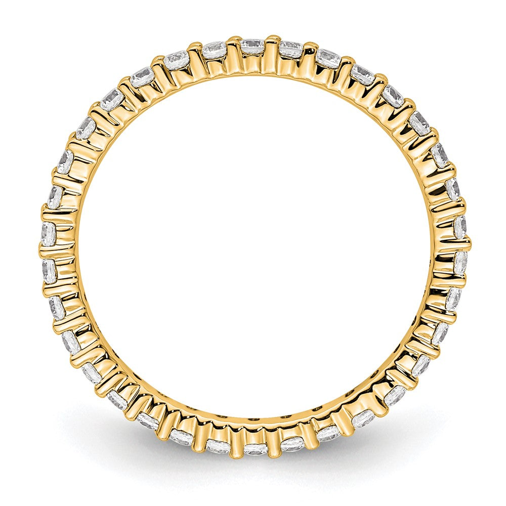 14k Polished Shared Prong 1/2 carat Diamond Complete Eternity Band