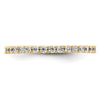 14k Polished Shared Prong 1/2 carat Diamond Complete Eternity Band
