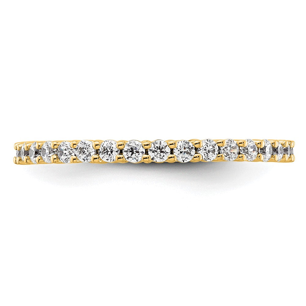 14k Polished Shared Prong 1/2 carat Diamond Complete Eternity Band