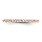 14k Rose Gold Polished Shared Prong 1/2 carat Diamond Complete Eternity Band