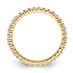 14k Polished Shared Prong 1/2 carat Diamond Complete Eternity Band