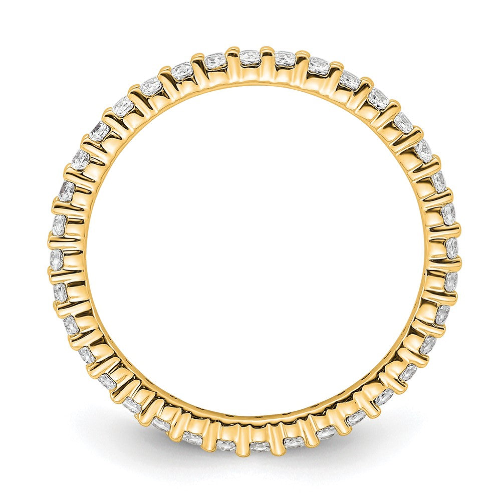 14k Polished Shared Prong 1/2 carat Diamond Complete Eternity Band