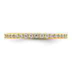 14k Polished Shared Prong 1/2 carat Diamond Complete Eternity Band