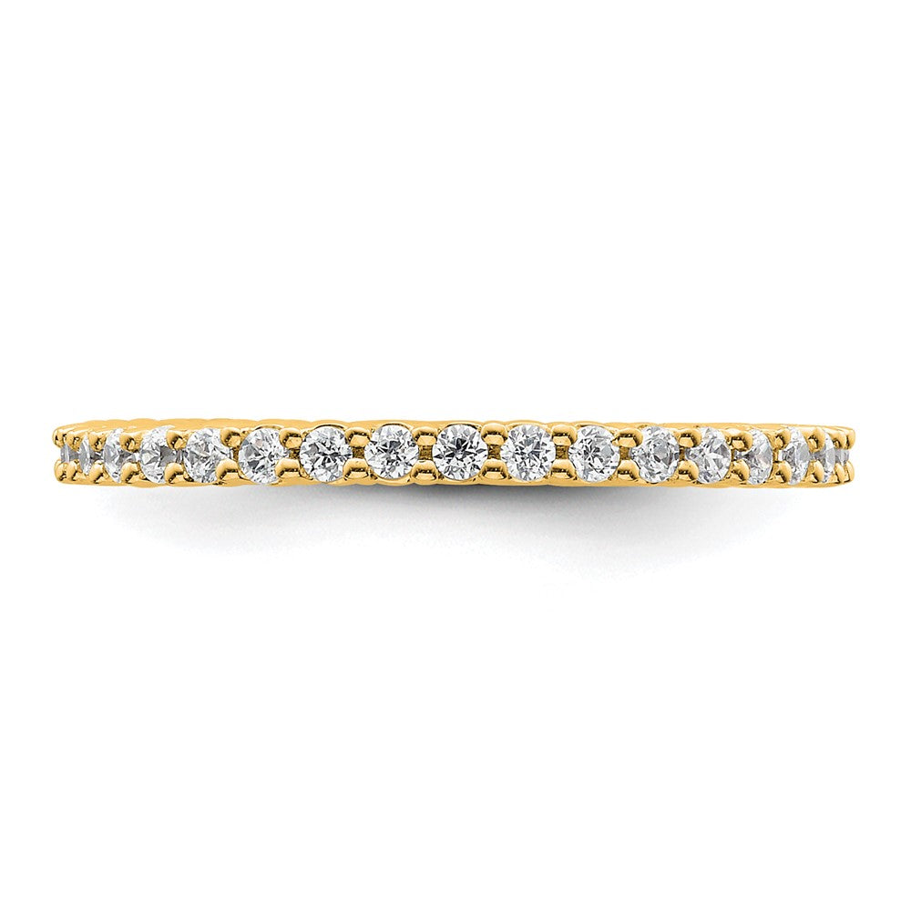 14k Polished Shared Prong 1/2 carat Diamond Complete Eternity Band