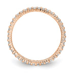 14k Rose Gold Polished Shared Prong 1/2 carat Diamond Complete Eternity Band