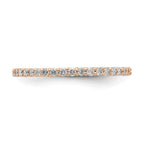 14k Rose Gold Polished Shared Prong 1/2 carat Diamond Complete Eternity Band