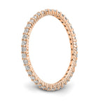 14k Rose Gold Polished Shared Prong 1/2 carat Diamond Complete Eternity Band
