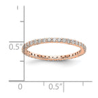 14k Rose Gold Polished Shared Prong 1/2 carat Diamond Complete Eternity Band