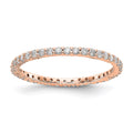 14k Rose Gold Polished Shared Prong 1/2 carat Diamond Complete Eternity Band