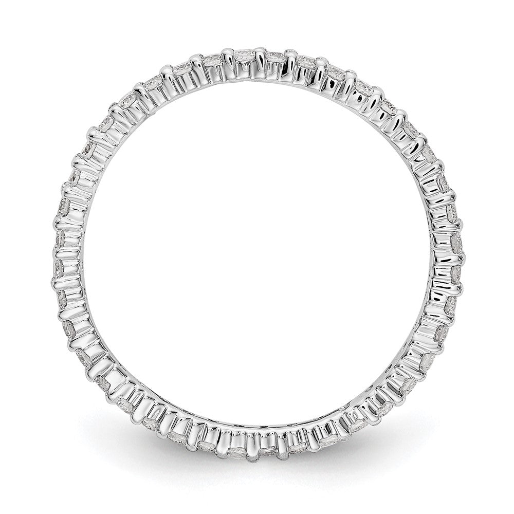 14k White Gold 1/2 carat Lab Grown Diamond VS/SI+ G+ Complete Shared Prong Eternity Band