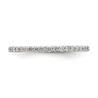 14k White Gold 1/2 carat Lab Grown Diamond VS/SI+ G+ Complete Shared Prong Eternity Band