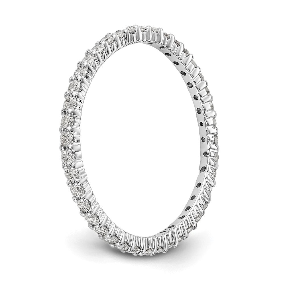 14k White Gold 1/2 carat Lab Grown Diamond VS/SI+ G+ Complete Shared Prong Eternity Band