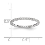14k White Gold 1/2 carat Lab Grown Diamond VS/SI+ G+ Complete Shared Prong Eternity Band