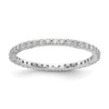 14k White Gold 1/2 carat Lab Grown Diamond VS/SI+ G+ Complete Shared Prong Eternity Band