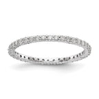 14k White Gold 1/2 carat Lab Grown Diamond VS/SI+ G+ Complete Shared Prong Eternity Band