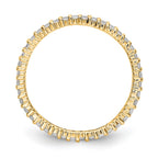 14k Polished Shared Prong 1/2 carat Diamond Complete Eternity Band