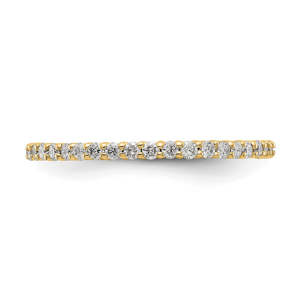 14k Polished Shared Prong 1/2 carat Diamond Complete Eternity Band
