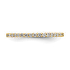 14k Polished Shared Prong 1/2 carat Diamond Complete Eternity Band