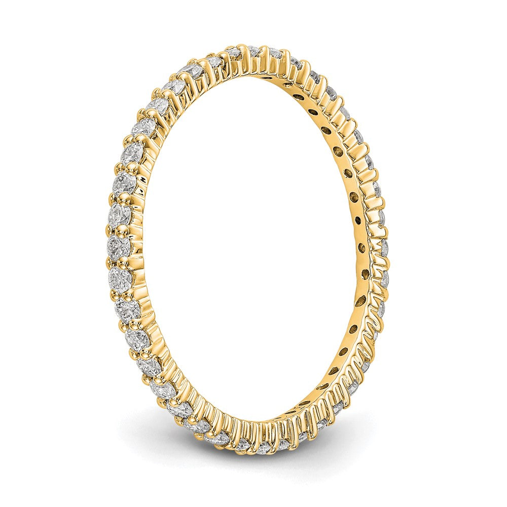14k Polished Shared Prong 1/2ct Diamond Eternity Band