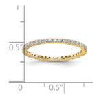 14k Polished Shared Prong 1/2 carat Diamond Complete Eternity Band