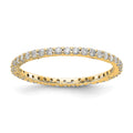 14k Polished Shared Prong 1/2 carat Diamond Complete Eternity Band