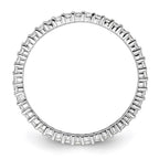 14k White Gold Polished Shared Prong 1/2 carat Diamond Complete Eternity Band