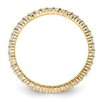 14k Polished Shared Prong 1/2 carat Diamond Complete Eternity Band