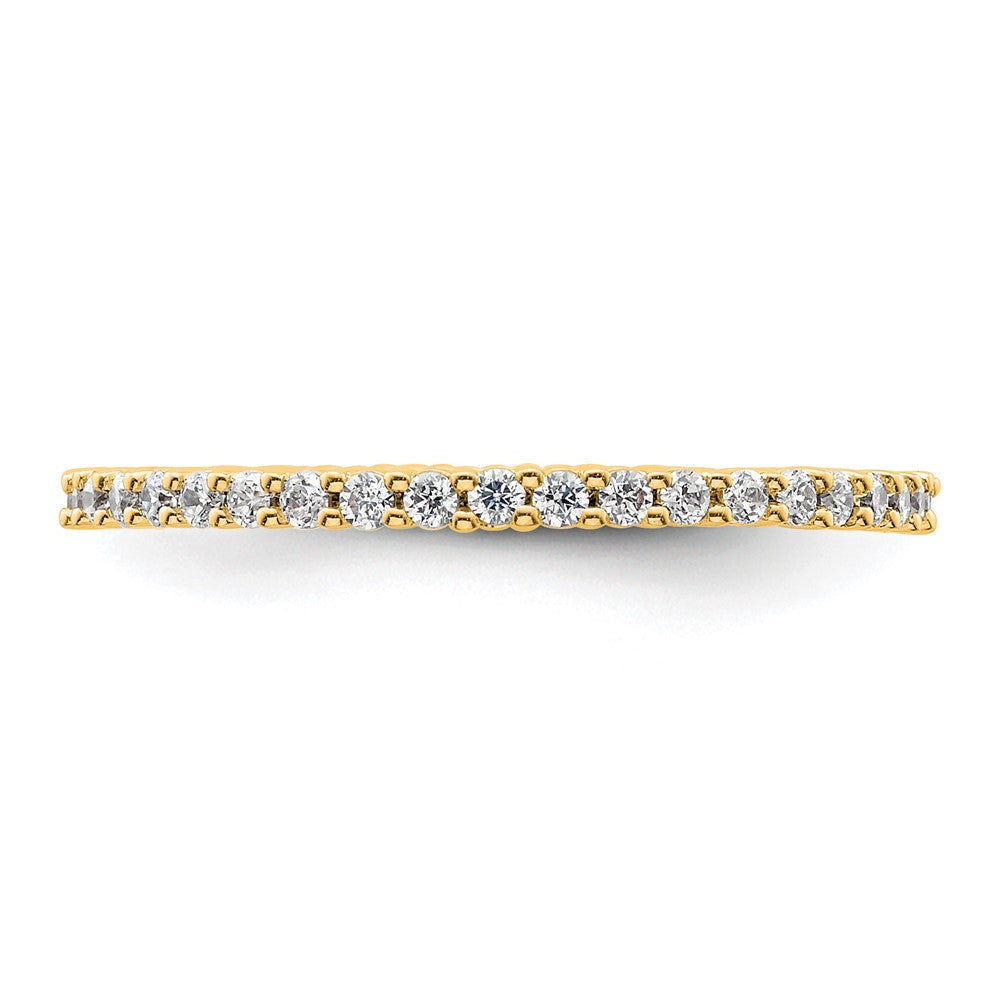 14k Polished Shared Prong 1/2 carat Diamond Complete Eternity Band