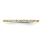 14k Polished Shared Prong 1/2 carat Diamond Complete Eternity Band