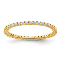 14k Polished Shared Prong 1/2 carat Diamond Complete Eternity Band