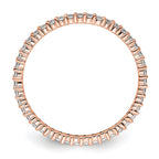 14k Rose Gold Polished Shared Prong 1/2 carat Diamond Complete Eternity Band