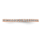14k Rose Gold Polished Shared Prong 1/2 carat Diamond Complete Eternity Band