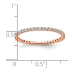 14k Rose Gold Polished Shared Prong 1/2 carat Diamond Complete Eternity Band