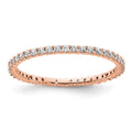 14k Rose Gold Polished Shared Prong 1/2 carat Diamond Complete Eternity Band