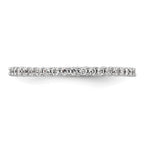 14k White Gold Polished Shared Prong 1/2 carat Diamond Complete Eternity Band