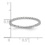 14k White Gold Polished Shared Prong 1/2 carat Diamond Complete Eternity Band