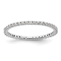 14k White Gold Polished Shared Prong 1/2 carat Diamond Complete Eternity Band