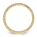 14k Polished Shared Prong 1/2 carat Diamond Complete Eternity Band