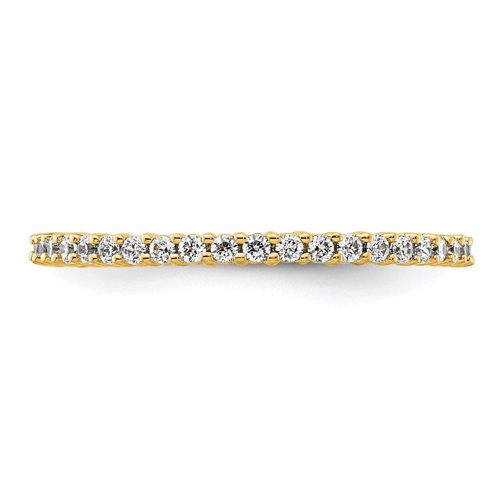 14k Polished Shared Prong 1/2 carat Diamond Complete Eternity Band