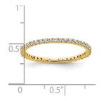 14k Polished Shared Prong 1/2 carat Diamond Complete Eternity Band